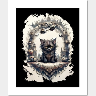 witch cat Posters and Art